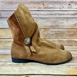 Coconut by Matisse Womens Brown Suede Leather Chippewa Ankle Slouch Boots 9.5M